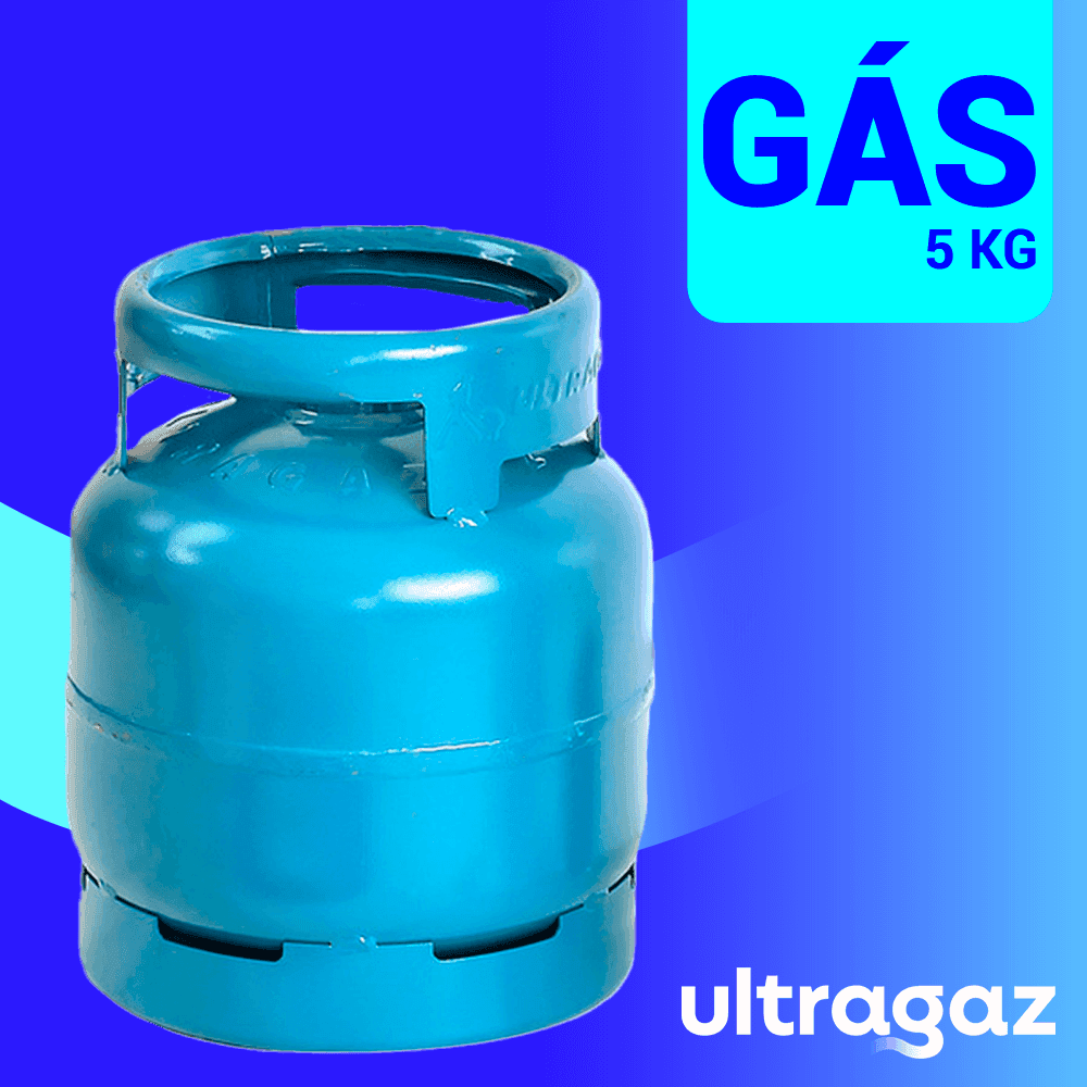 Botijão de gás de camping P5 5 kg Ultragaz